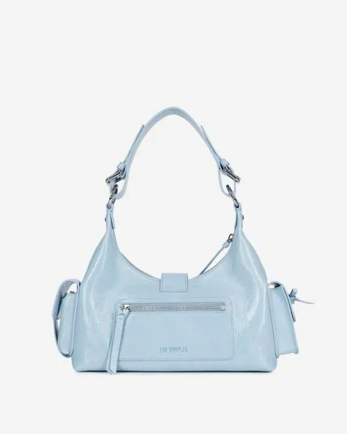 Women Shoulder Bags The Kooples Amelia Light Blue Leather Bag Light Blue