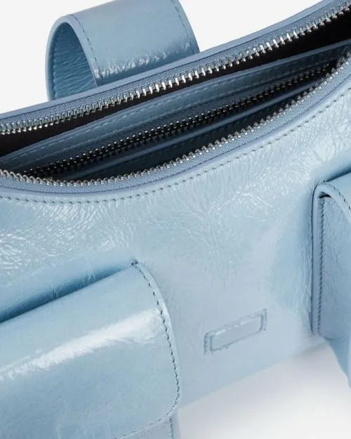 Women Shoulder Bags The Kooples Amelia Light Blue Leather Bag Light Blue
