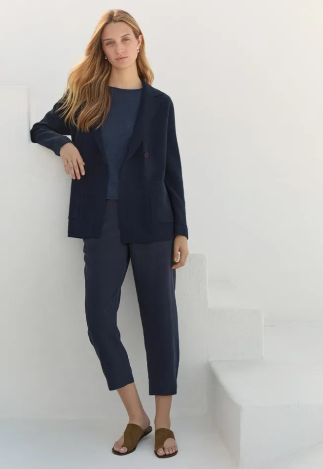 Women Sidepanel Trousers Midnight Poetry Fashion Trousers and Shorts