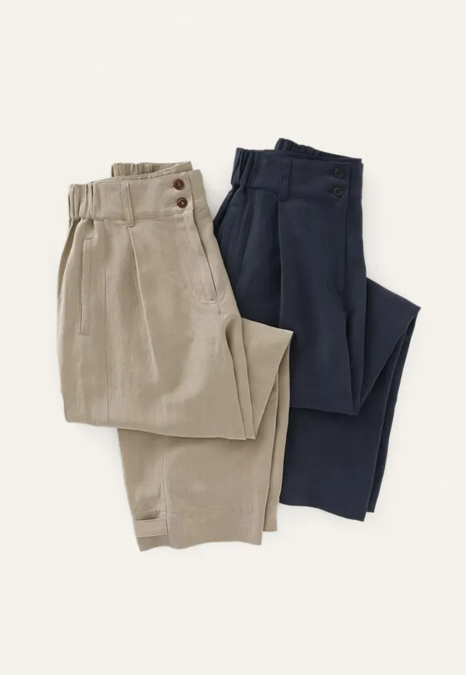 Women Sidepanel Trousers Midnight Poetry Fashion Trousers and Shorts