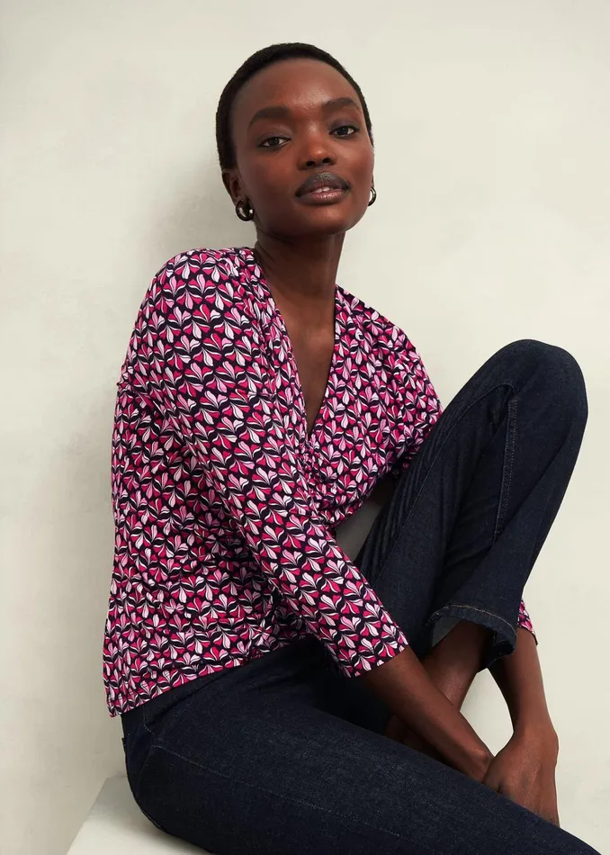 Women Simmy Printed Top Zinnia Multi Hobbs Tops