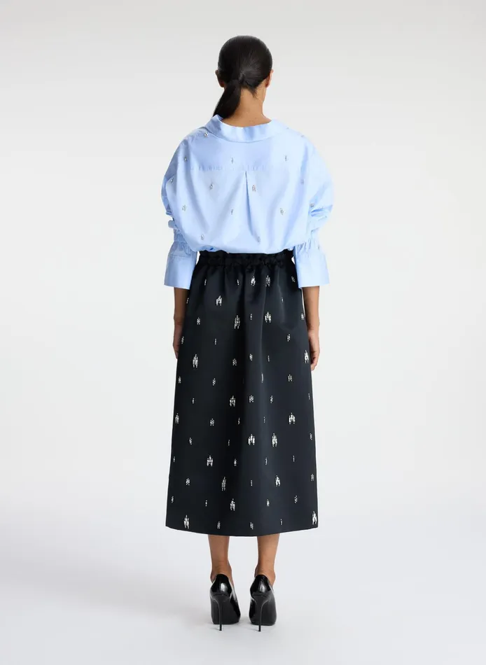 Women Skirts ALC Alexia Embellished Midi Skirt Black