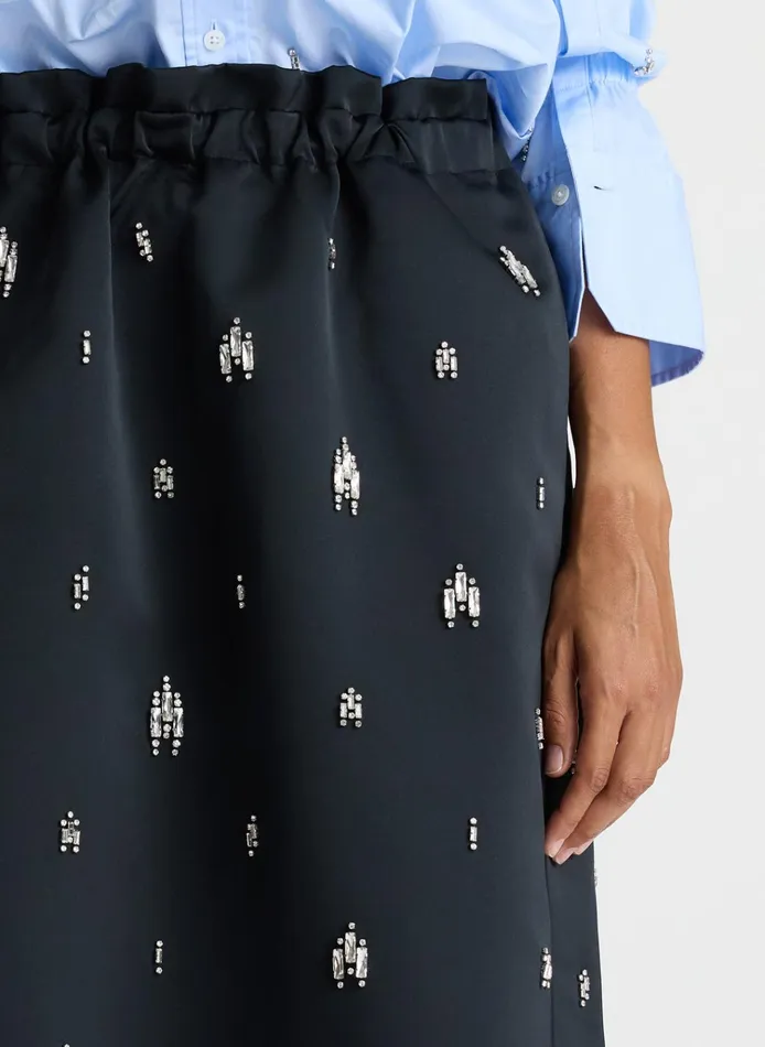 Women Skirts ALC Alexia Embellished Midi Skirt Black