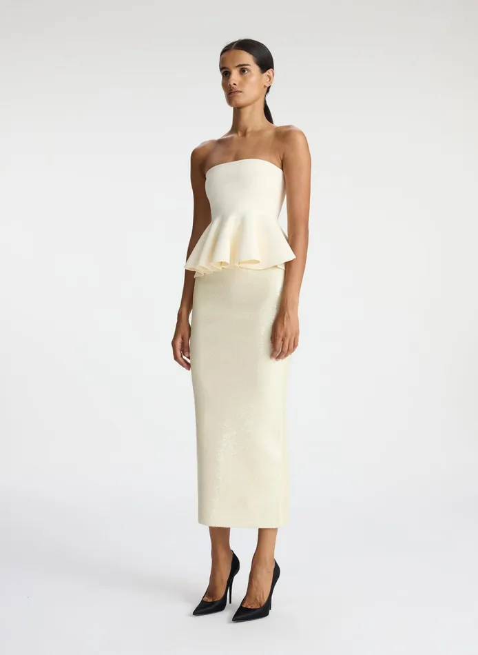 Women Skirts ALC Joan Sequin Knit Skirt Cream