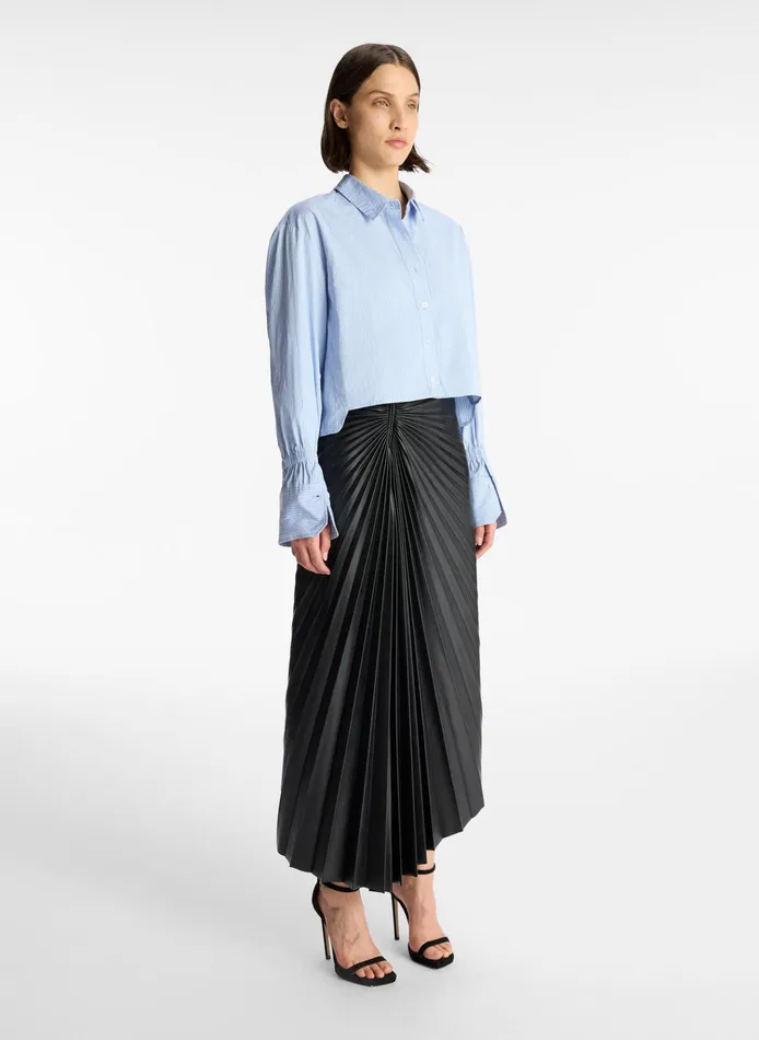 Women Skirts ALC Tracy Vegan Leather Skirt Black