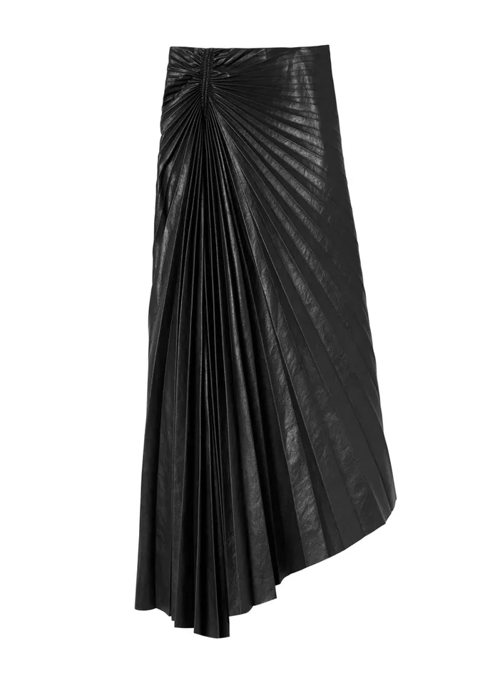 Women Skirts ALC Tracy Vegan Leather Skirt Black
