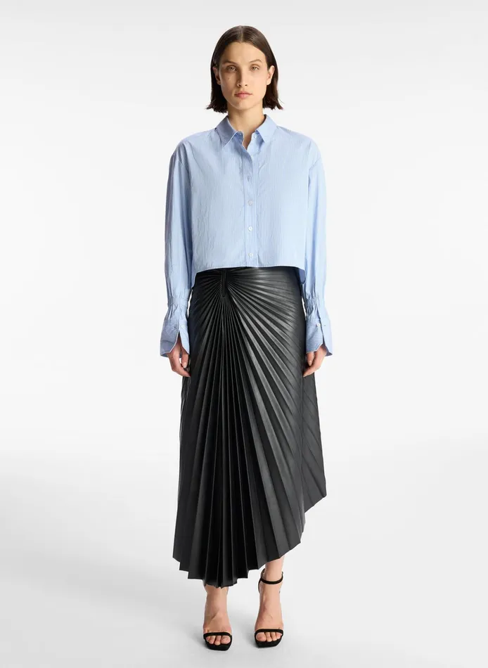 Women Skirts ALC Tracy Vegan Leather Skirt Black
