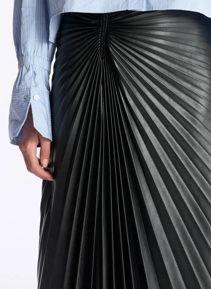 Women Skirts ALC Tracy Vegan Leather Skirt Black