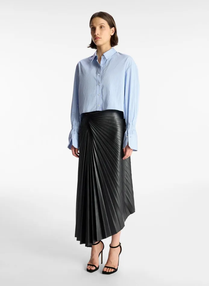 Women Skirts ALC Tracy Vegan Leather Skirt Black
