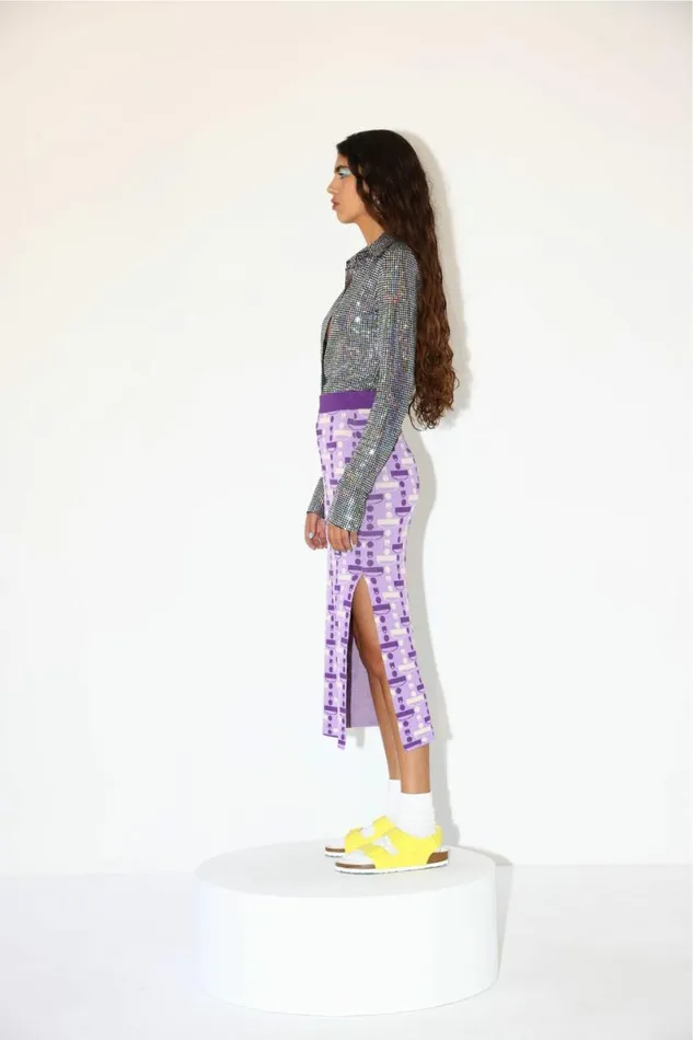 Women Skirts DODO BAR OR Joelle Skirt Purple Combo Women Skirts DODO BAR OR Joelle Skirt Purple Combo