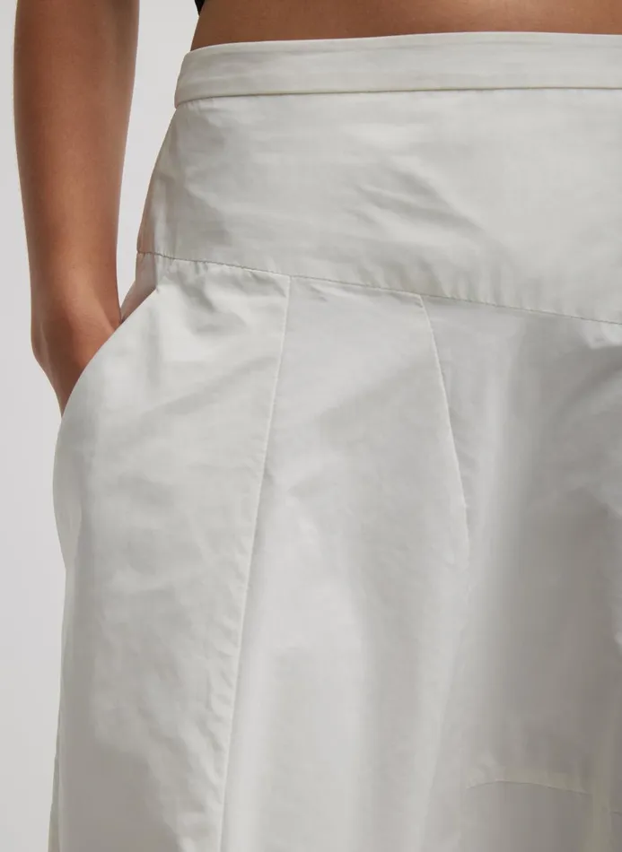 Women Skirts Tibi Nylon Asymmetrical Balloon Skirt White
