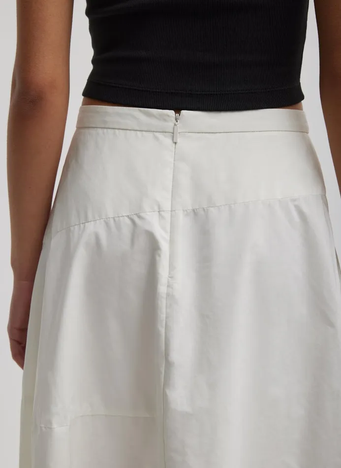 Women Skirts Tibi Nylon Asymmetrical Balloon Skirt White