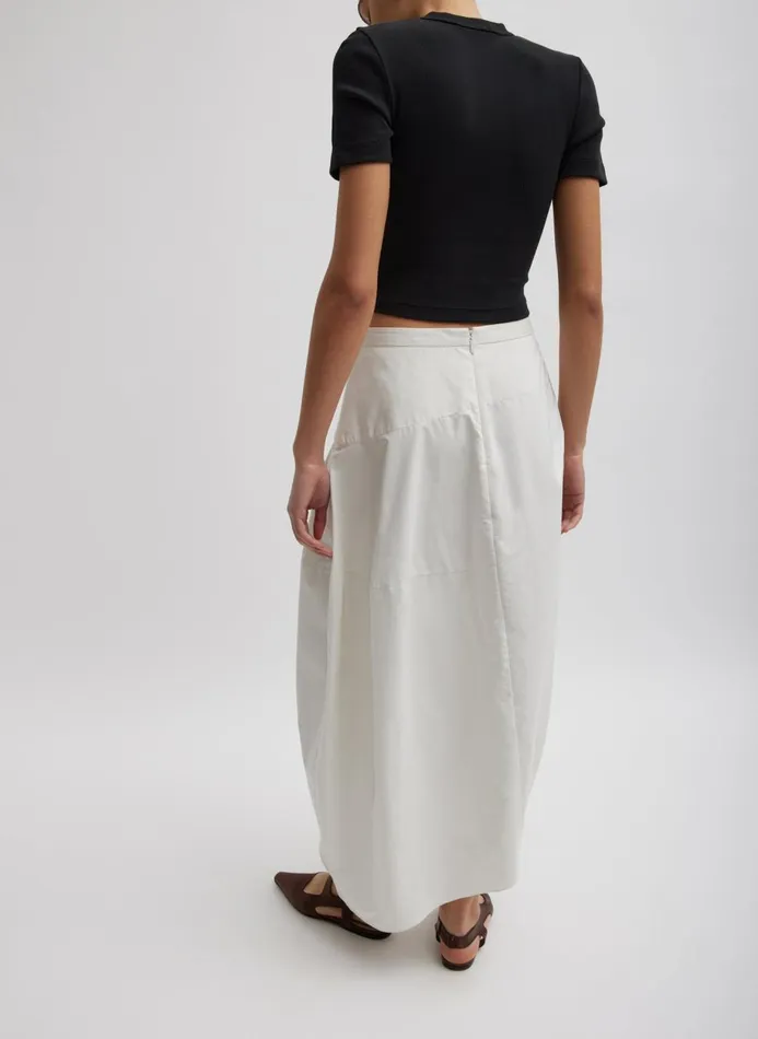 Women Skirts Tibi Nylon Asymmetrical Balloon Skirt White