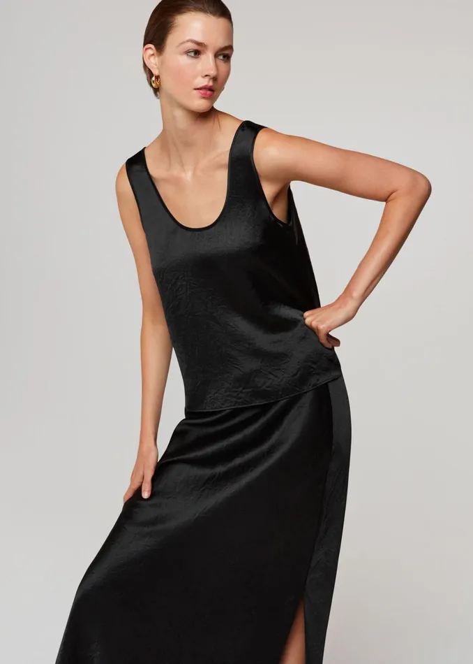 Women Skirts Whistles Black Ella Bias Cut Skirt