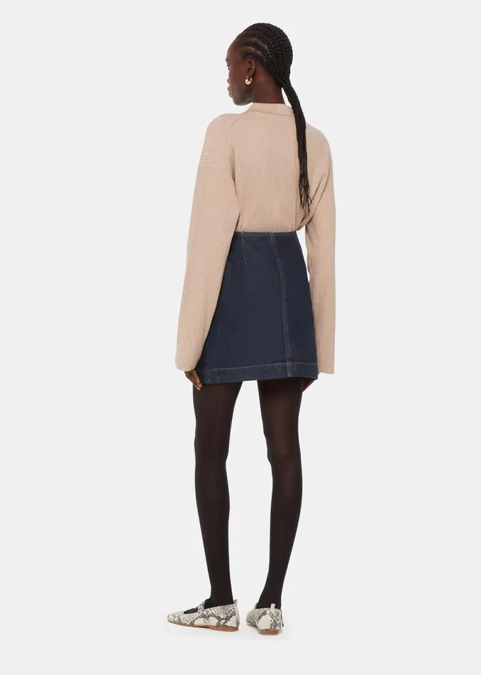 Women Skirts Whistles Denim Mini Skirt