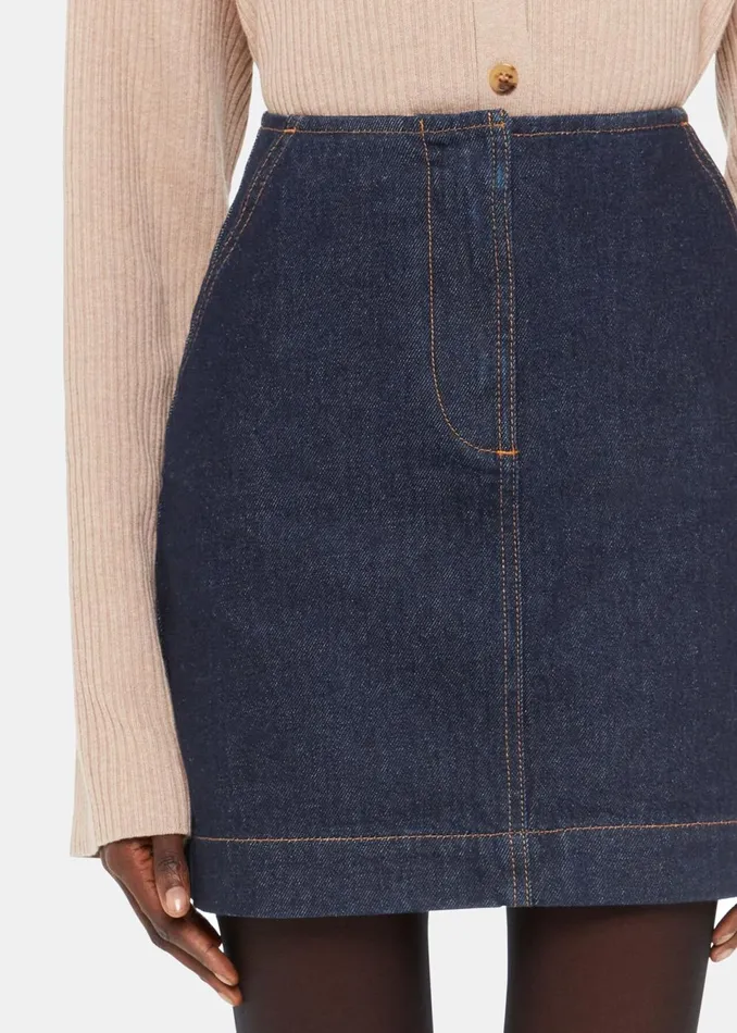 Women Skirts Whistles Denim Mini Skirt