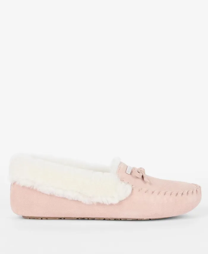 Women Slippers Barbour Maggie Moccasin Slippers Camel