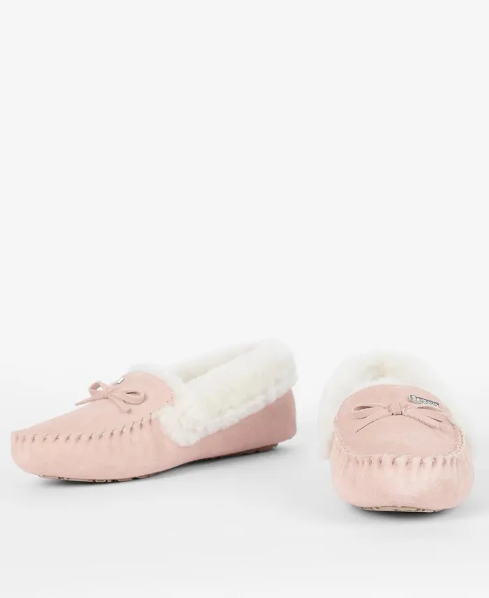 Women Slippers Barbour Maggie Moccasin Slippers Camel