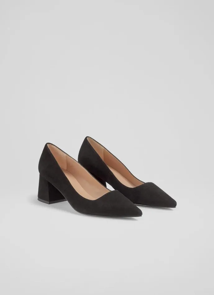 Women Sloane Black Suede Block Heel Courts Black LKBennett Court Shoes Women Sloane Black Suede Block Heel Courts Black LKBennett Court Shoes