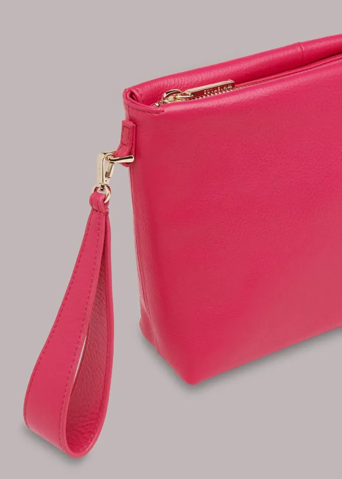 Women Small Bags and Clutches Whistles Pink Avah Zip Top Clutch
