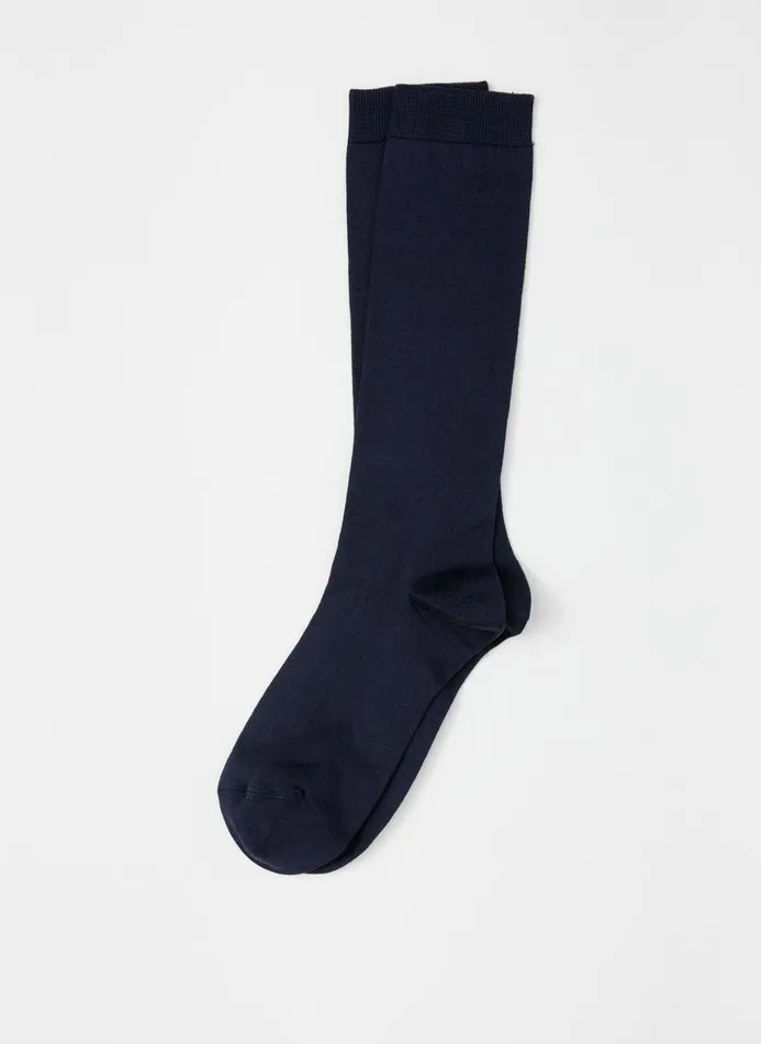 Women Socks Tibi Classic Socks Navy