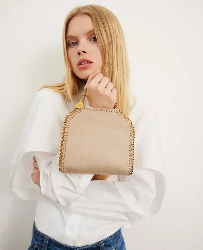 Women Stella Icons Stella McCartney Falabella Tiny Tote Bag Clotted Cream