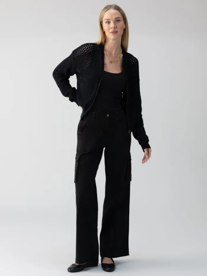 Women Stepping Out Bomber Sweater Jacket Black Sanctuary Clothing Sweaters and Cardis Women Stepping Out Bomber Sweater Jacket Black Sanctuary Clothing Sweaters and Cardis