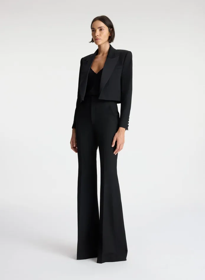 Women Suits ALC Anderson Cropped Tuxedo Jacket Black
