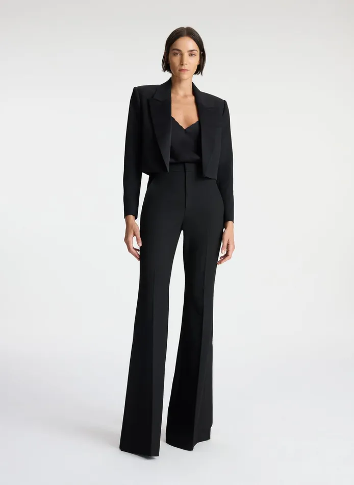 Women Suits ALC Anderson Cropped Tuxedo Jacket Black