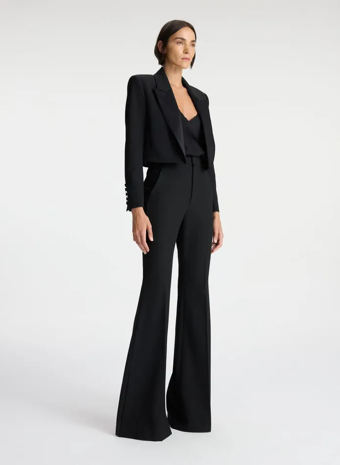 Women Suits ALC Anderson Cropped Tuxedo Jacket Black