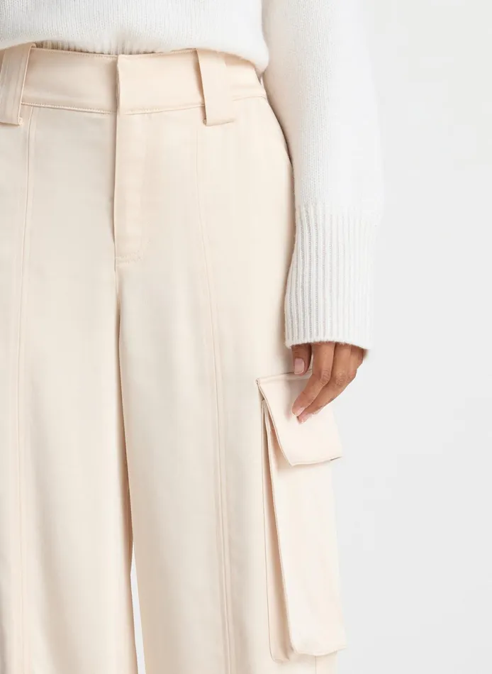 Women Suits ALC Bryan Satin Cargo Pant Light Buff