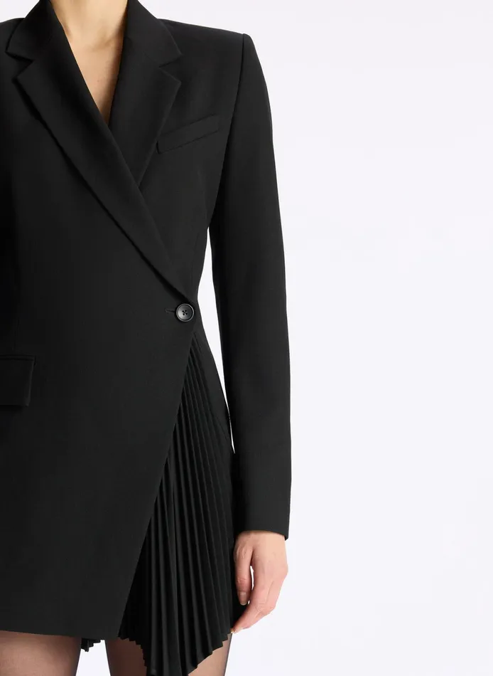 Women Suits ALC Juliet Pleated Blazer Dress Black