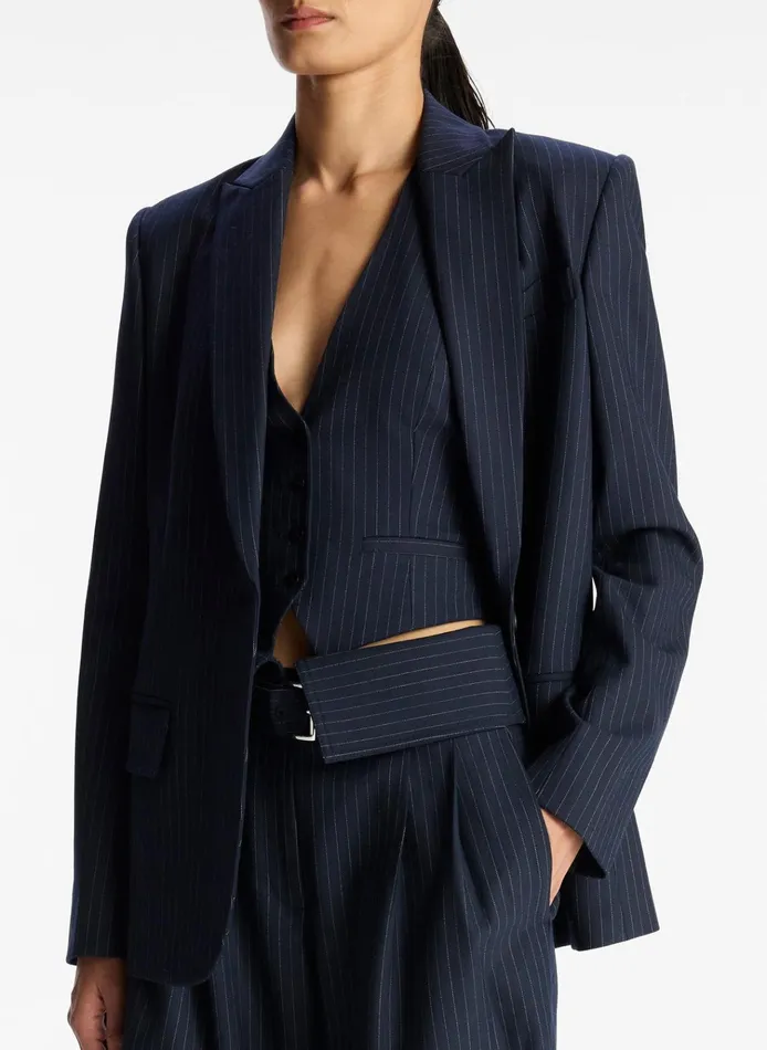 Women Suits ALC Mavis Ii Pinstripe Jacket Navy