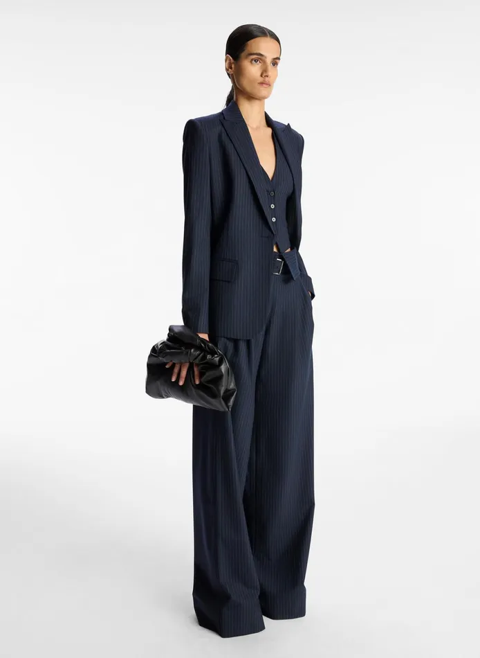 Women Suits ALC Mavis Ii Pinstripe Jacket Navy