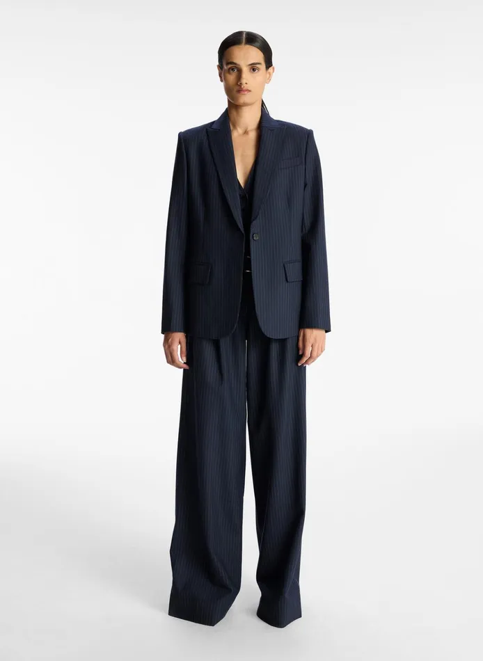 Women Suits ALC Mavis Ii Pinstripe Jacket Navy