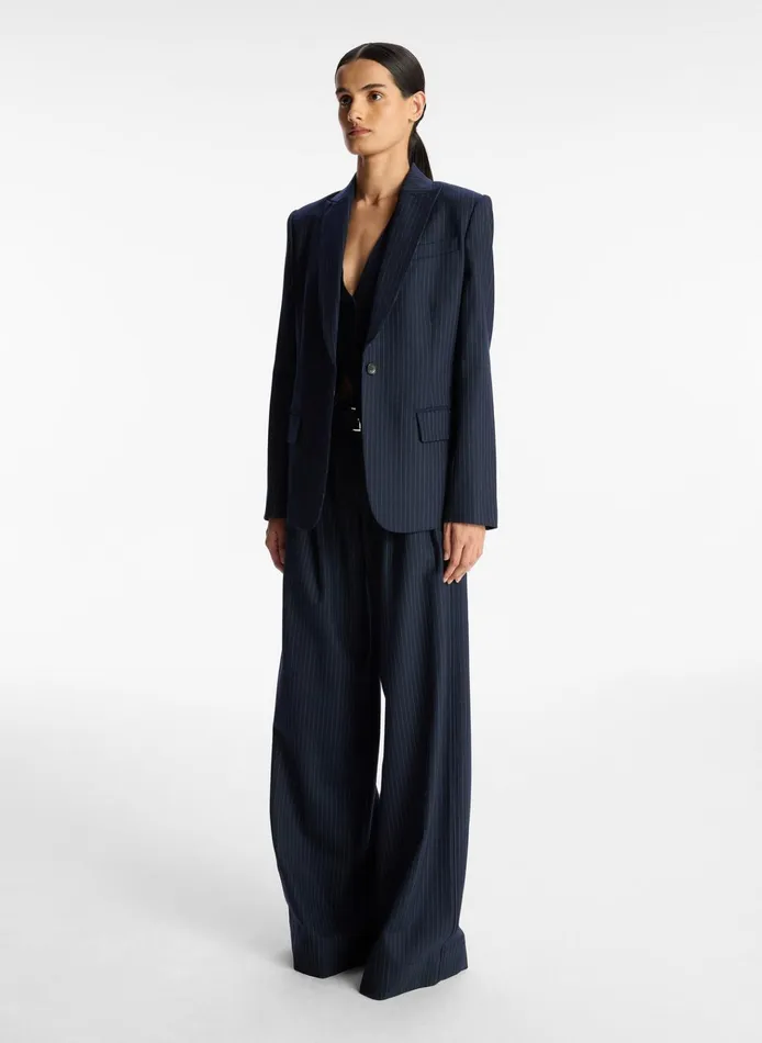 Women Suits ALC Mavis Ii Pinstripe Jacket Navy