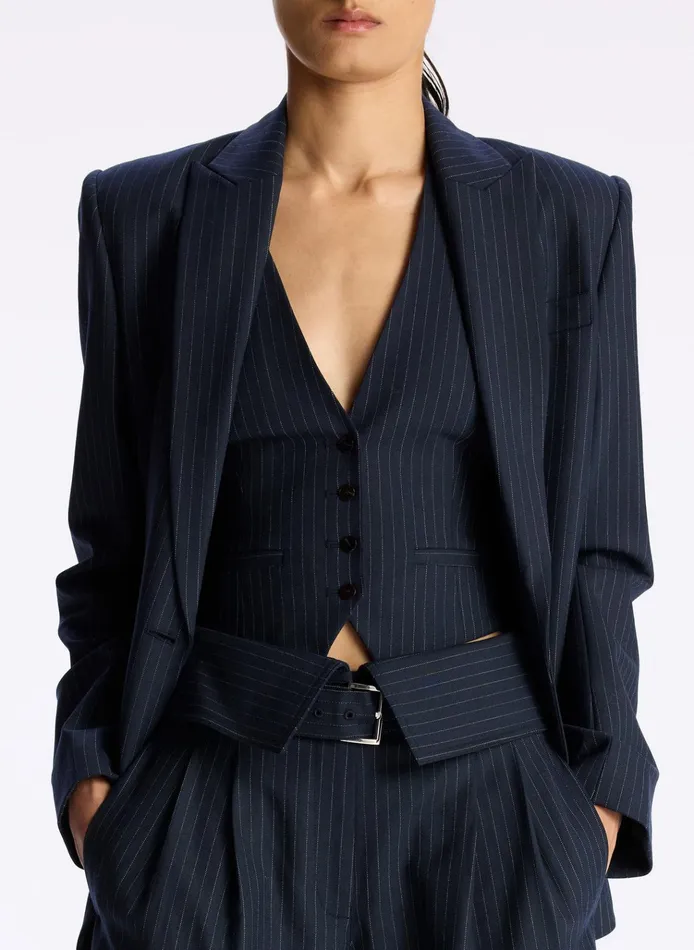 Women Suits ALC Mavis Ii Pinstripe Jacket Navy