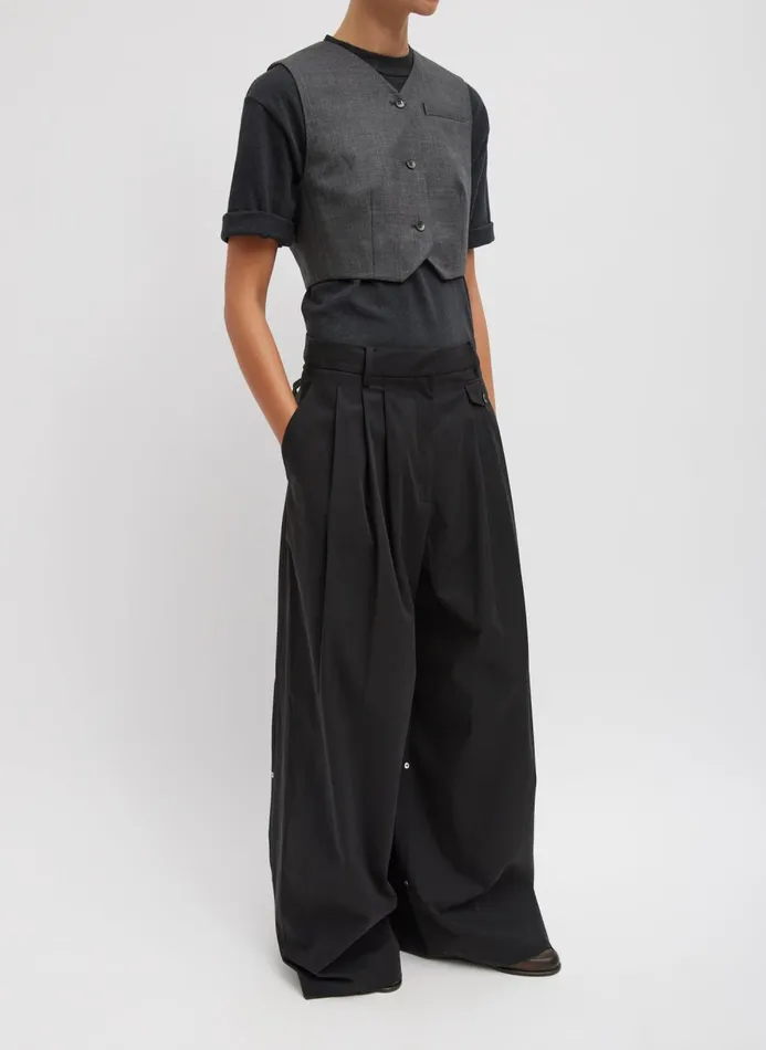 Women Suits Tibi Ellis Suiting Shrunken Vest Grey Multi