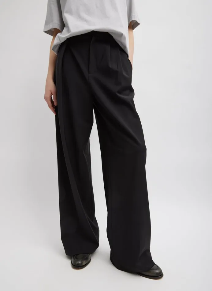 Women Suits Tibi Tropical Wool Stella Pant Black