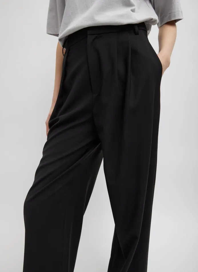 Women Suits Tibi Tropical Wool Stella Pant Black