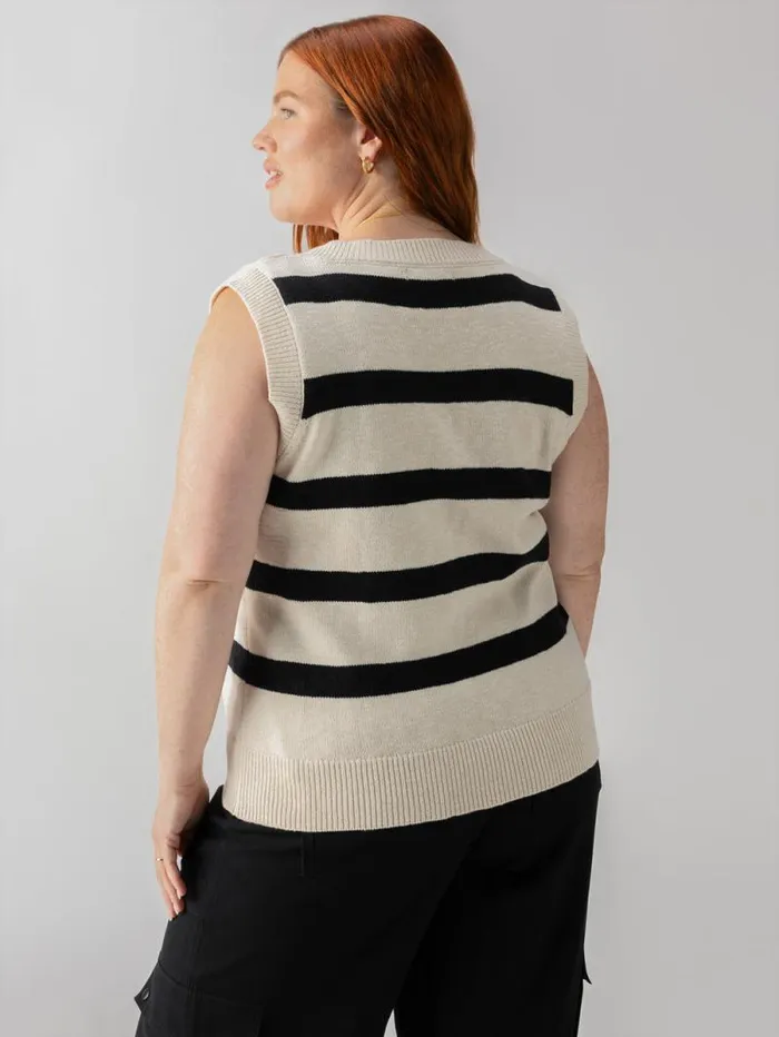 Women Sweater Shell Tank Eco Natural Black Stripe Inclusive Collection Sanctuary Clothing Sweaters and Cardis Women Sweater Shell Tank Eco Natural Black Stripe Inclusive Collection Sanctuary Clothing Sweaters and Cardis