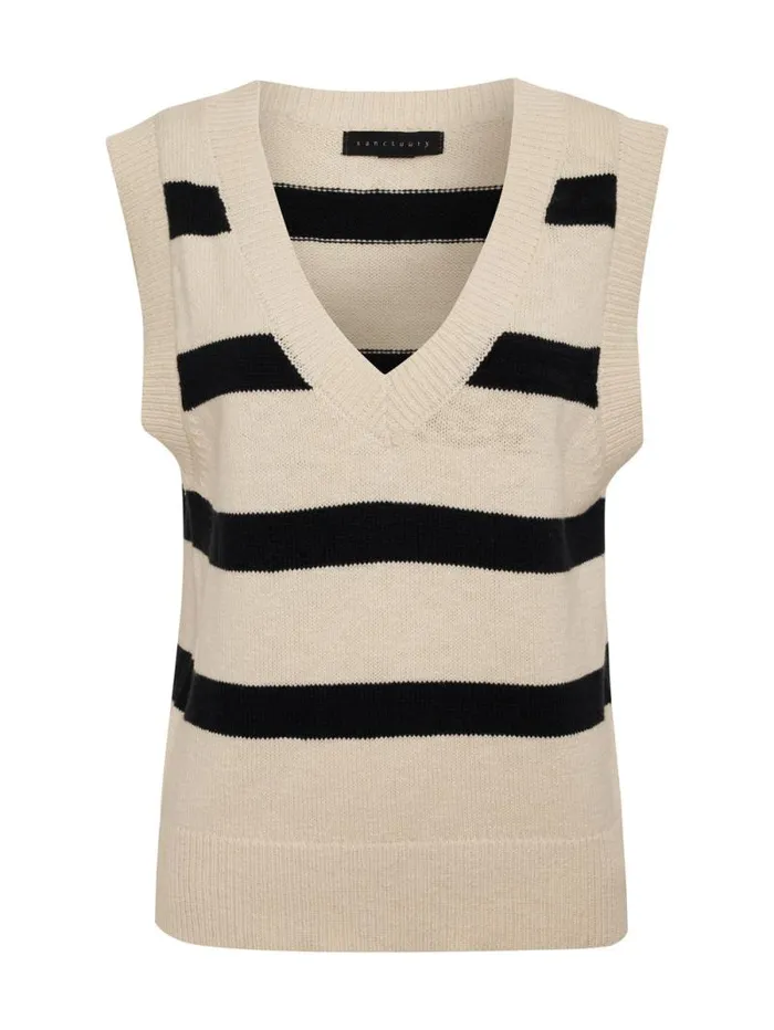 Women Sweater Shell Tank Eco Natural Black Stripe Inclusive Collection Sanctuary Clothing Sweaters and Cardis Women Sweater Shell Tank Eco Natural Black Stripe Inclusive Collection Sanctuary Clothing Sweaters and Cardis