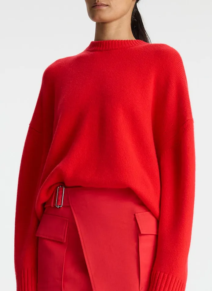 Women Sweaters ALC Ayden Wool Cashmere Sweater Cadmium Red