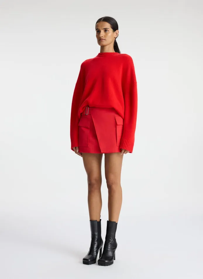 Women Sweaters ALC Ayden Wool Cashmere Sweater Cadmium Red