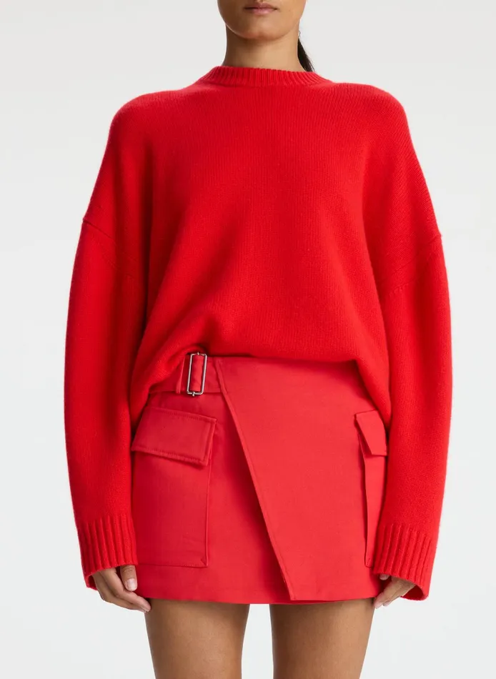 Women Sweaters ALC Ayden Wool Cashmere Sweater Cadmium Red