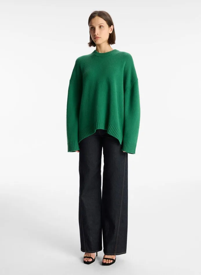 Women Sweaters ALC Ayden Wool Cashmere Sweater Moss