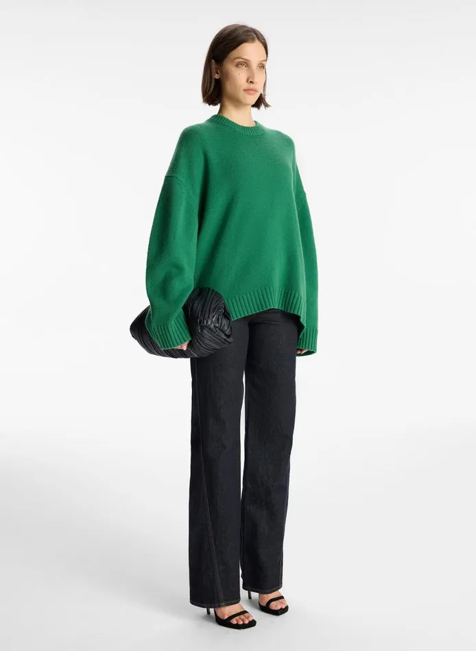 Women Sweaters ALC Ayden Wool Cashmere Sweater Moss