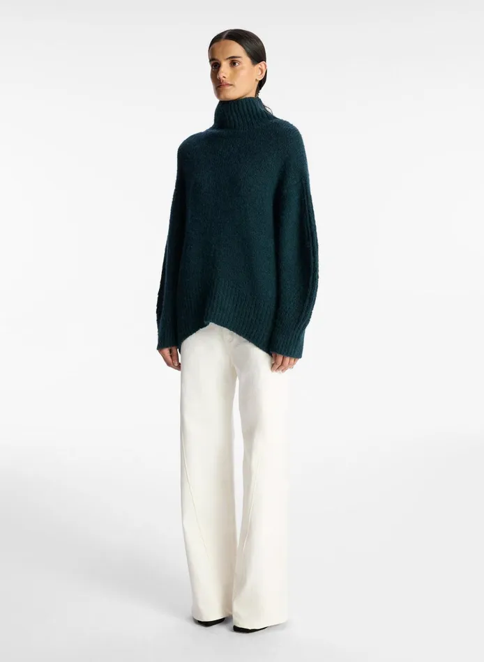 Women Sweaters ALC Nelson Wool Sweater Dark Teal
