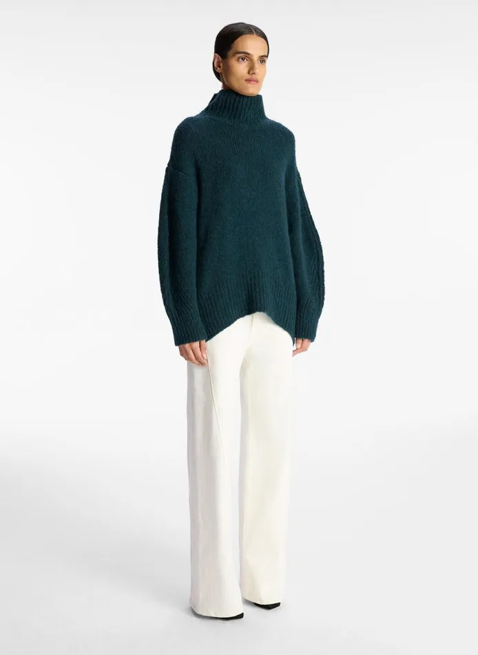 Women Sweaters ALC Nelson Wool Sweater Dark Teal