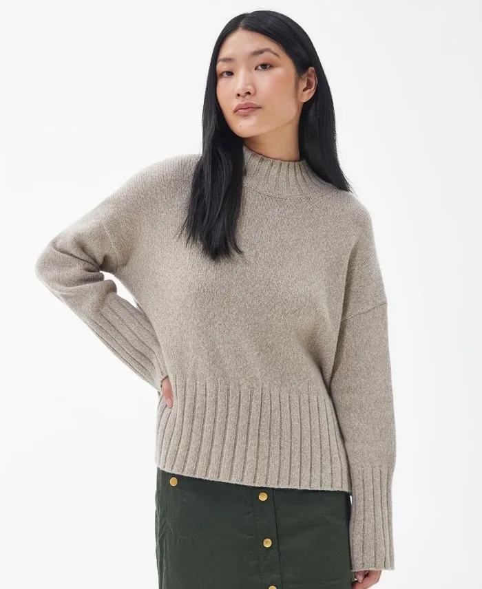 Women Sweaters and Knitwear Barbour Winona Knitted Jumper Antique Classic White